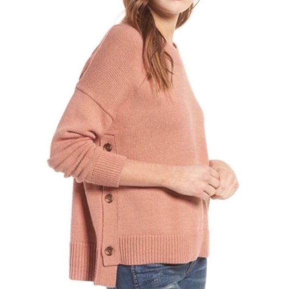 Madewell Sweaters - Madewell Brownstone Side Button High/Low Sweater